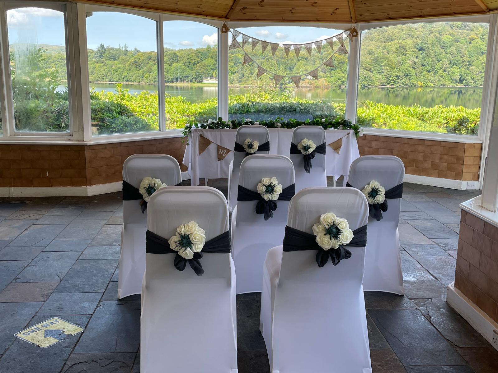 Decorated wedding table